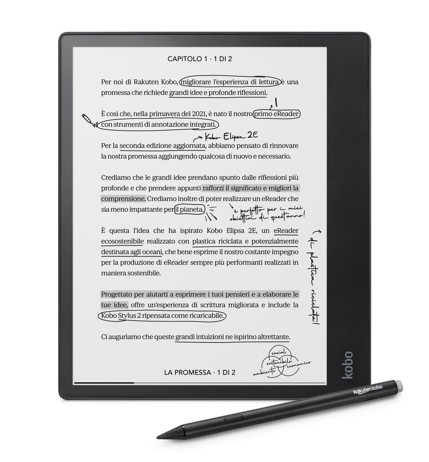 Elipsa 2E e-Reader zwart