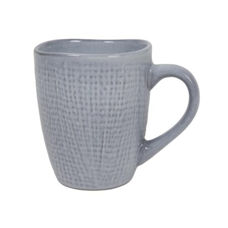 Koffiemok woven textiel grijs 340ml | Merkloos