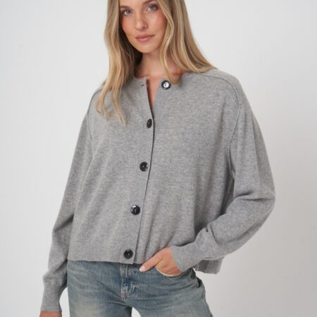 Kort kasjmier vest - boxy fit & biologisch