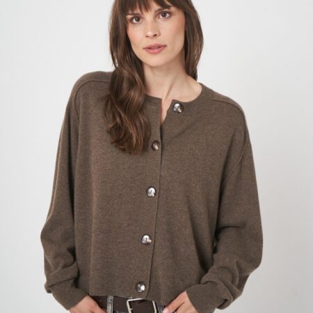 Kort kasjmier vest - boxy fit & biologisch