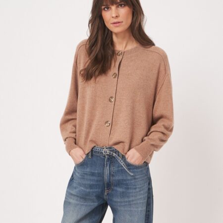 Kort kasjmier vest - boxy fit & biologisch