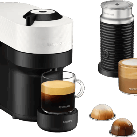 Krups Nespresso Vertuo Pop Coconut White XN9211 met Aeroccino