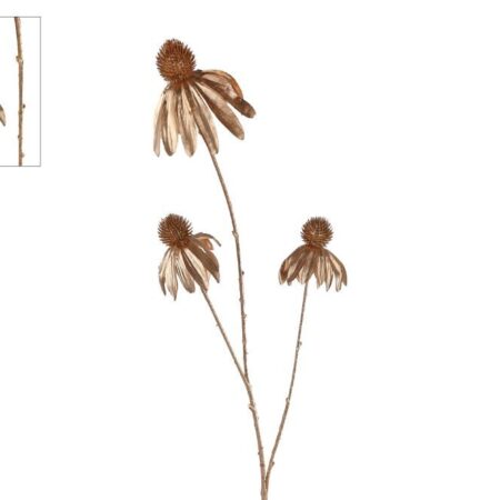 Kunstbloem "Echinacea" goud PE 82 cm