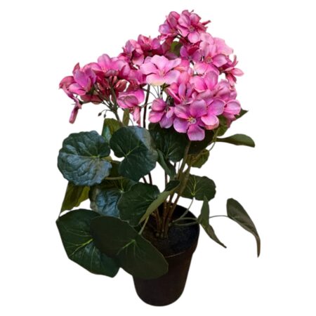 Kunstplant Pelargonium roze 42cm | Mansion Atmosphere