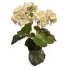 Kunstplant Pelargonium wit 42cm | Mansion Atmosphere