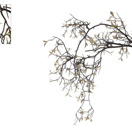 Kunsttak Spring Leave Vine zwart/goud 110cm
