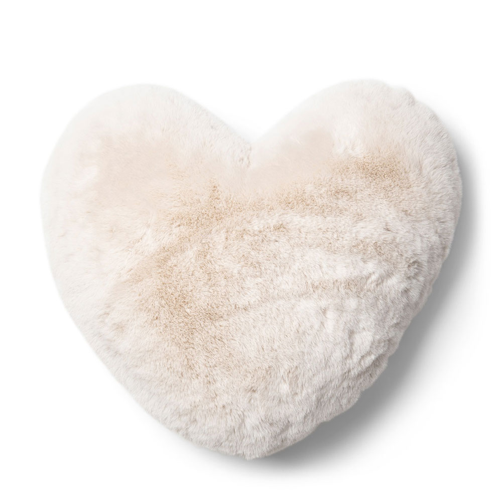 Kussen Heather Heart faux fur | Riviera Maison