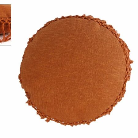 Kussen "Lea" terra stof rond 40x40x2cm