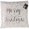 Kussen Merry Christmas wit - L40xB40xH10cm |