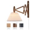 Sax 223-2/17 Wandlamp - Gerookt eiken met papieren kap - Wit