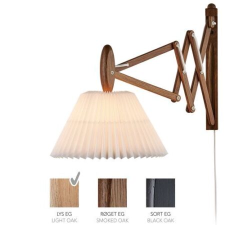 Sax 223-2/17 Wandlamp - Licht eiken met papieren kap - Wit