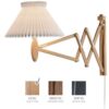 Sax 224-1/17 Wandlamp - Licht eiken met papieren kap - Wit
