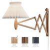 Sax 224-1/17 Wandlamp - Licht eiken met standaard kap - Wit