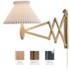 Sax 224-1/17 Wandlamp - Zwart eiken met papieren kap - Wit
