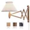 Sax 224-1/17 Wandlamp - Zwart eiken met standaard kap - Wit