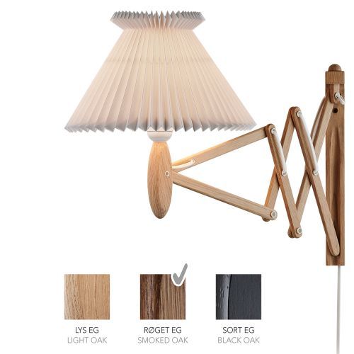 Sax 224-6/17 Wandlamp - Smoked oak with paper - Wit