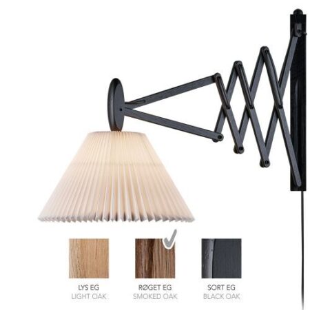 Sax 233-2/21 Wandlamp - Gerookt eiken met papieren kap - Wit