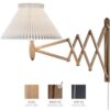 Sax 234-1/21 Wandlamp - Gerookt eiken met standaard kap - Wit