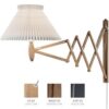 Sax 234-1/21 Wandlamp - Licht eiken met standaard kap - Wit