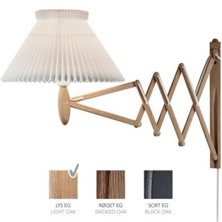 Sax 234-1/21 Wandlamp - Licht eiken met standaard kap - Wit