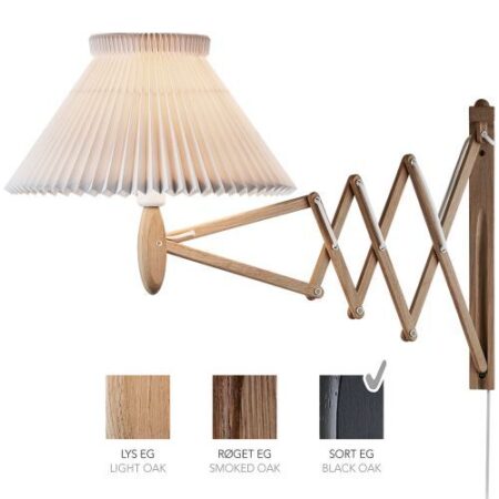 Sax 234-1/21 Wandlamp - Zwart eiken met papieren kap - Wit