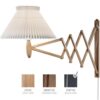 Sax 234-1/21 Wandlamp - Zwart eiken met standaard kap - Wit