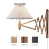 Sax 234-6/21 Wandlamp - Licht eiken met standaard kap - Wit
