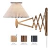 Sax 234-6/27 Wandlamp - Licht eiken met papieren kap - Wit