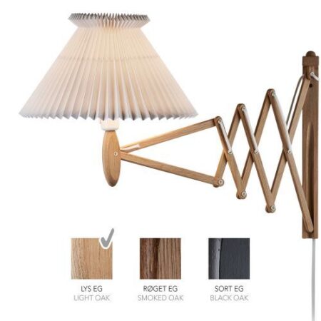 Sax 234-6/27 Wandlamp - Licht eiken met papieren kap - Wit