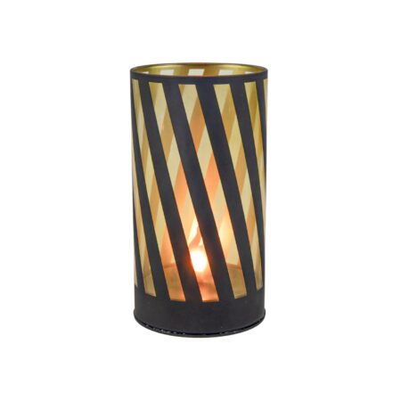 LED Lichtje stripe zwart Ø8x15cm | Svenska Living