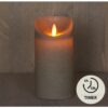 LED Rustiek stompkaars taupe 7
