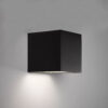 LED Solar Cube Wandlamp Zwart Vierkant