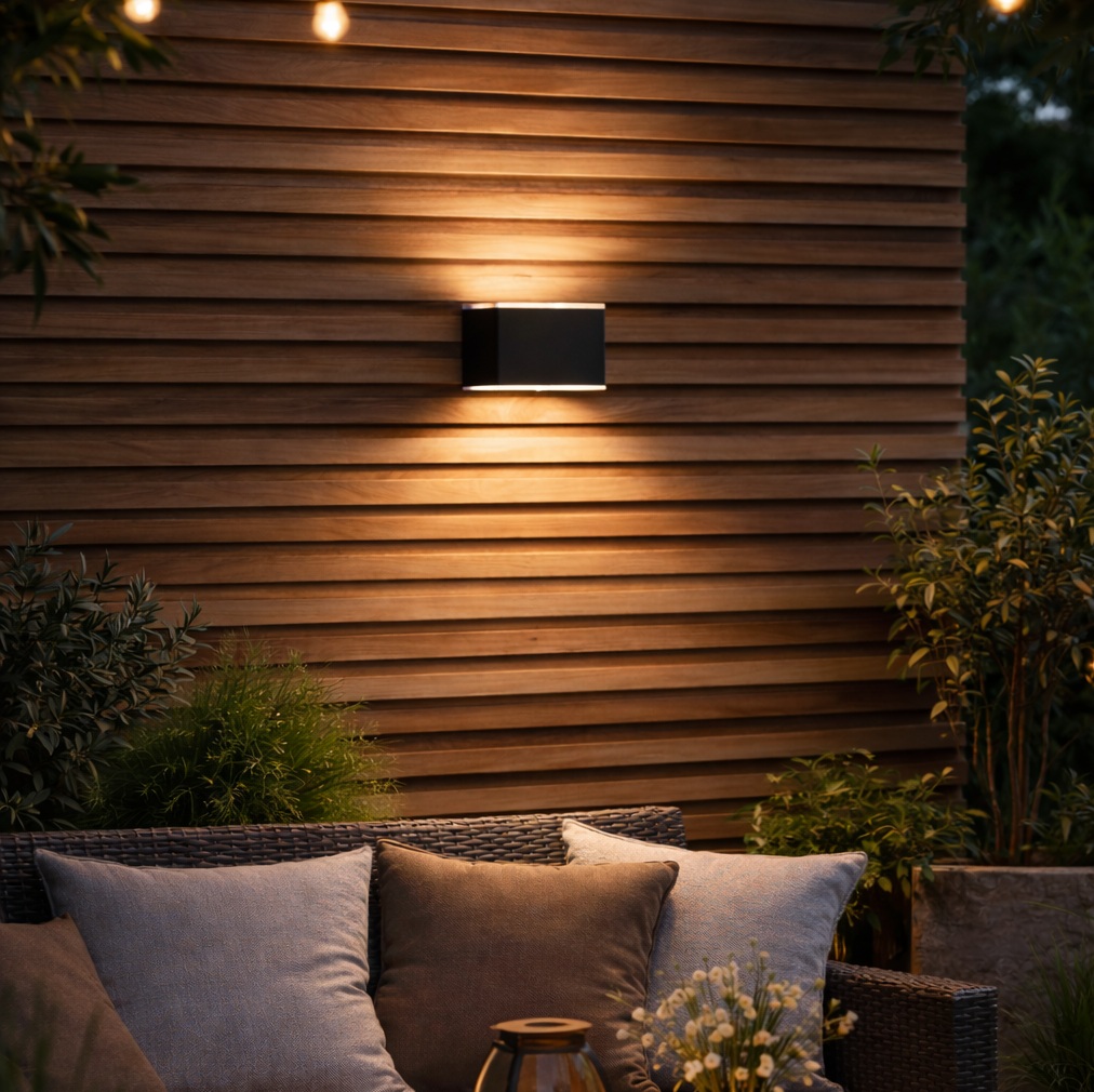 LED Solar Up en Down Muurlamp Antraciet