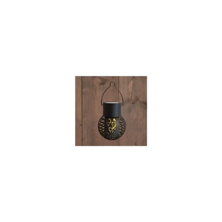 LED Solar lantaarn zwart 9x7cm | Anna's Collection