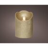 LED Waving kaars wax goud Ø7