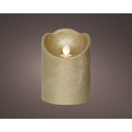 LED Waving kaars wax goud Ø7