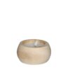 LED kaars hout Ø12 h.6 cm met timer | Ideas 4 Seasons