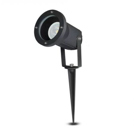 LED prikspot - Dimbaar - Kantelbaar - 6500K daglicht wit - 4 Watt 345 Lumen - IP65 - Waterdicht - Zwart - Tuinspot - tuinverlichting - padverlichting | HOFTRONIC