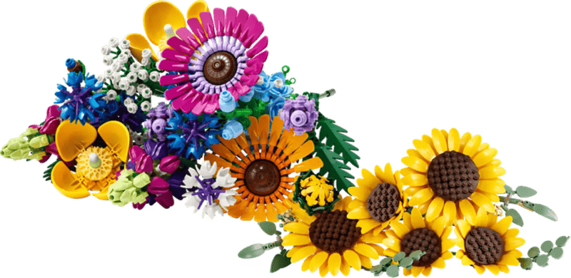 LEGO Veldbloemen en Zonnebloemen Set 10313 + 11502