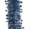 Lametta Guirlande Ster L270cm nachtblauw | Decoris