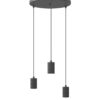 Lampen pendel Calex Multicord set zwart 3x E27