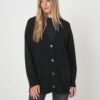 Lang en wijd kasjmier vest met v-hals