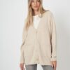 Lang en wijd kasjmier vest met v-hals
