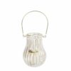 Lantaarn "Cynthia" S goud/helder glas 12