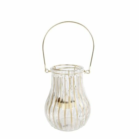 Lantaarn "Cynthia" S goud/helder glas 12