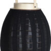 Lantaarn met stof 27x40cm zwart