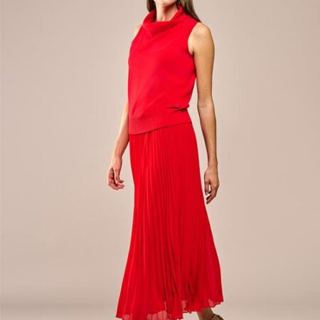 Lara Plisse Rok Rood