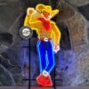Las Vegas Vic Cowboy Neon Verlichting 52 x 106 cm - Geel