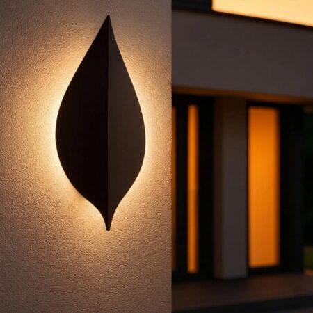 Leaf Muurlamp Zwart
