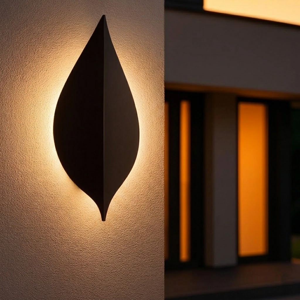 Leaf Muurlamp Zwart